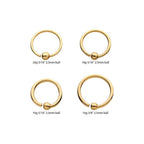 Invictus | 14k gold | Captive Bead Ring with Attached Ball