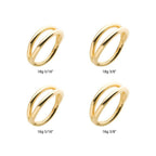 Invictus | 14k gold | Double Hoop Side Facing Hinged Segment Clicker