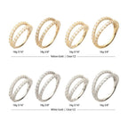 Invictus | 14k gold | Double Hoop | Side Facing Hinged Hoop| Clear CZ