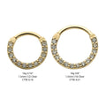 Invictus | 14k gold | Eternity Front Facing Hinged Hoop | Lab-Grown Diamonds