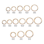 Invictus | 14k gold | Rose Gold Plain Hinged Hoop