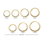 Invictus | 14k gold | Prong Set Eternity | Side Facing Hinged Hoop | Clear CZ