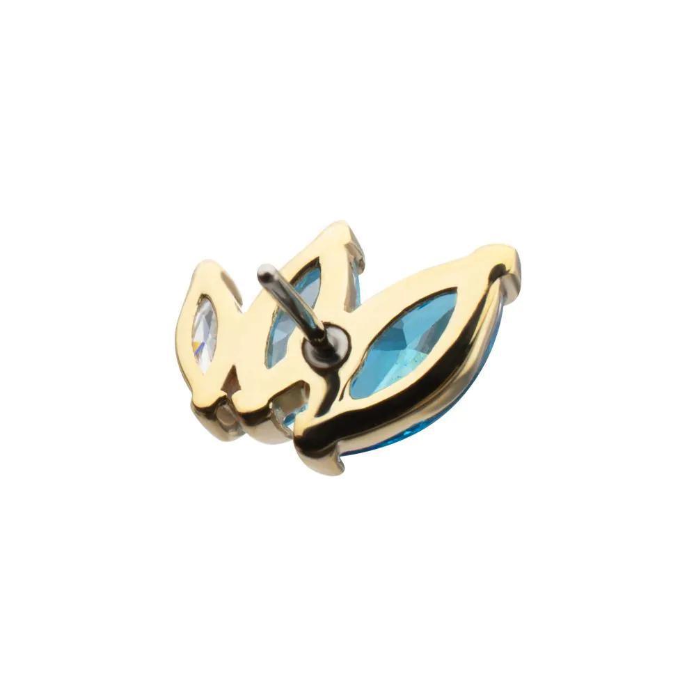 Invictus | 14k gold | Triple Gem Marquise Cascade | CZ