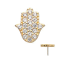 Invictus | 14k gold | Divine Hamsa | CZ