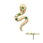 Invictus | 14k gold | Prong Set Gem Serpent Path Top