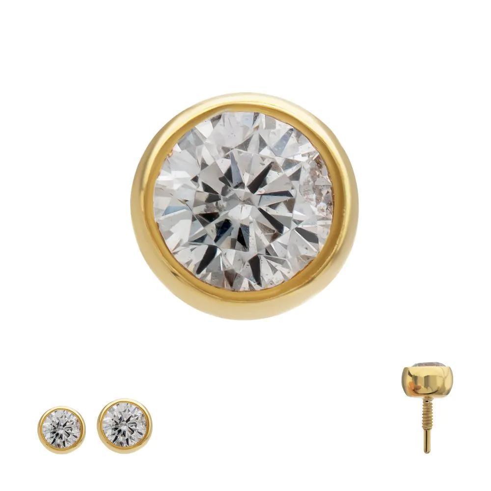 Invictus | 14k gold | Round Back Bezel Set | CZ