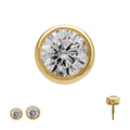 Invictus | 14k gold | Round Back Bezel Set | CZ