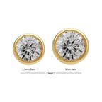 Invictus | 14k gold | Round Back Bezel Set | CZ