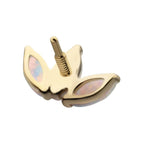 Invictus | 14k gold | 3-Cluster Marquise | Synthetic Opal