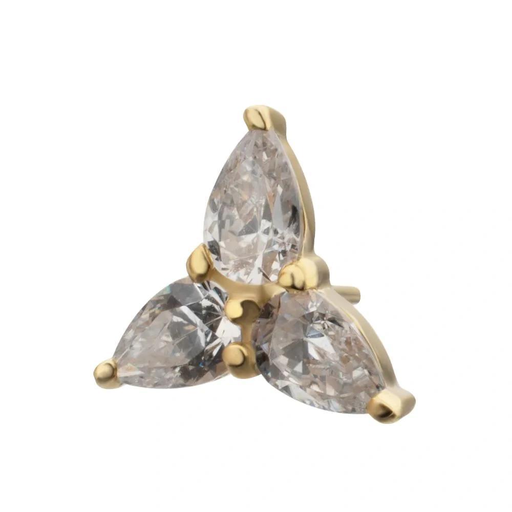 Invictus | 14k gold | Trinity Teardrop | CZ