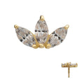 Invictus | 14k gold | Triple Cluster Marquise Fan | CZ