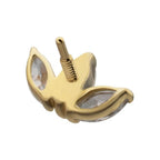 Invictus | 14k gold | Triple Cluster Marquise Fan | CZ