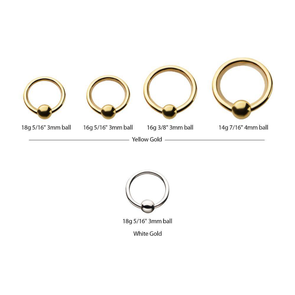 Invictus | 14k gold | Captive Bead Ring Hoop