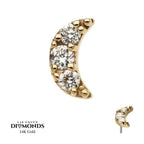 Invictus | 14k gold | Crescent Moon | Lab Grown Diamonds