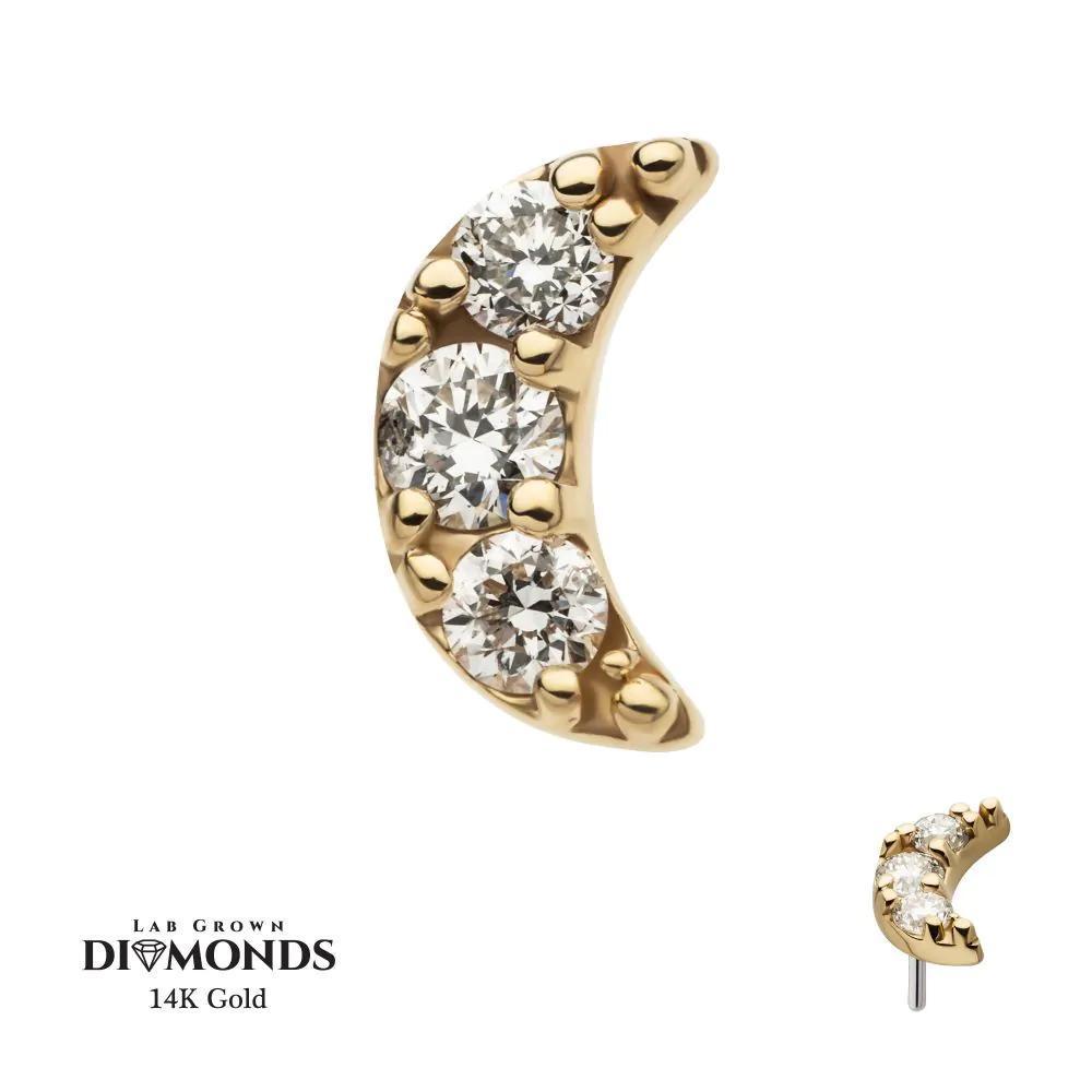 Invictus | 14k gold | Crescent Moon | Lab Grown Diamonds