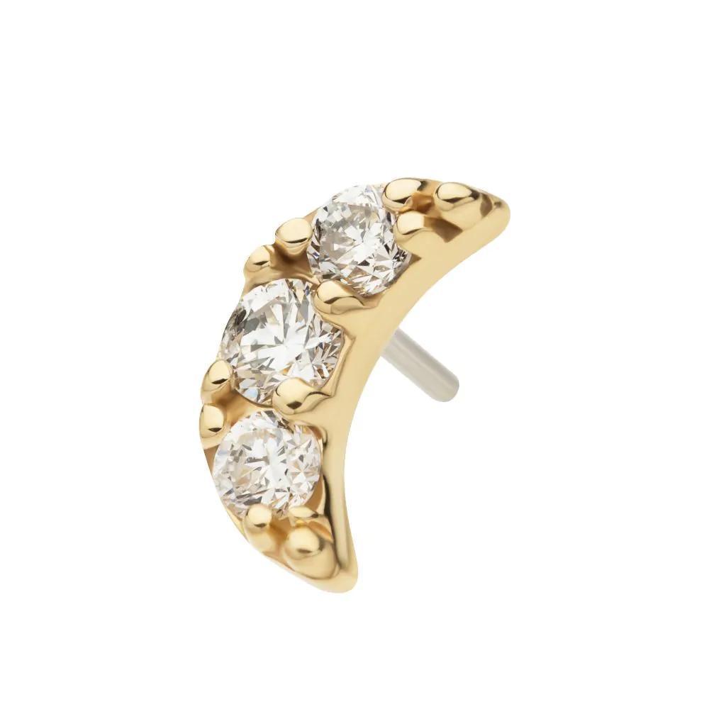 Invictus | 14k gold | Crescent Moon | Lab Grown Diamonds