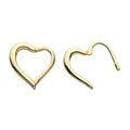 Invictus | 14k gold | Heart Hinged Hoop