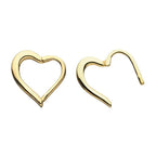 Invictus | 14k gold | Heart Hinged Hoop