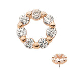 Invictus | 14k gold | 7-Gem Wreath | Clear CZ
