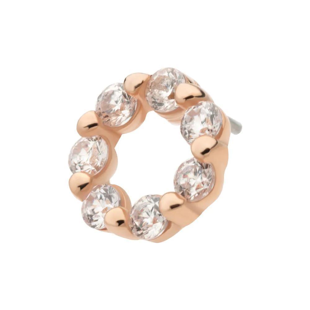 Invictus | 14k gold | 7-Gem Wreath | Clear CZ