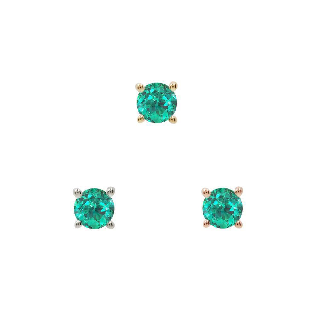 Buddha | 14k gold | Prong | Emerald (lab-grown)