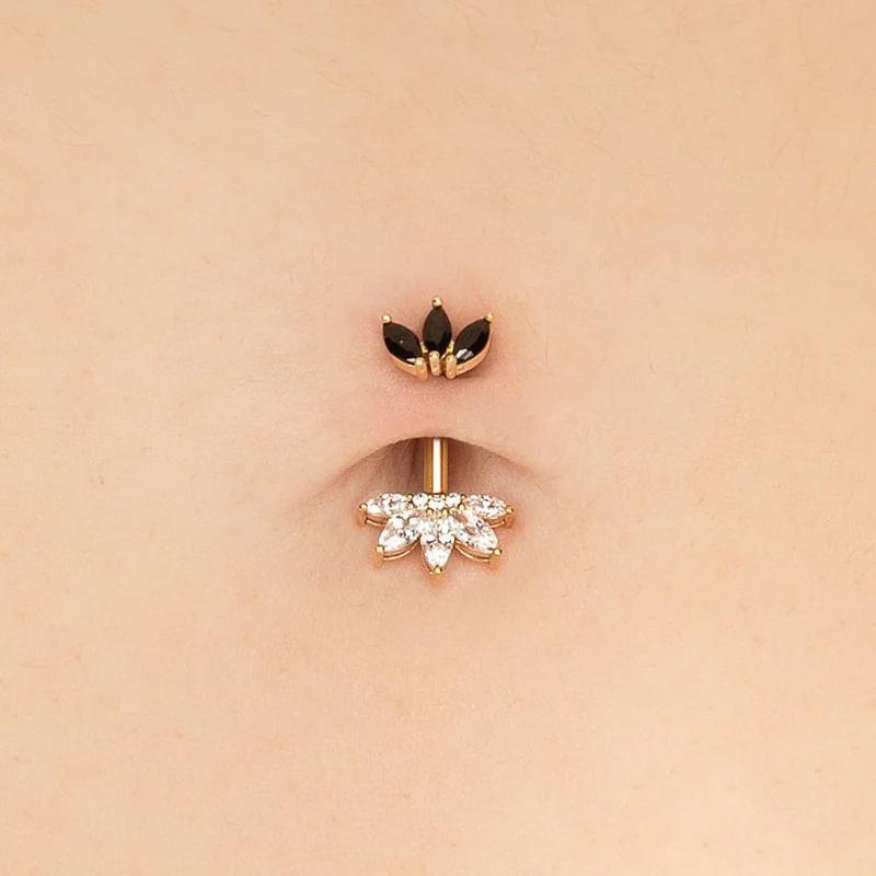 Buddha | 14k gold | Valentina Forward Facing | Clear CZ