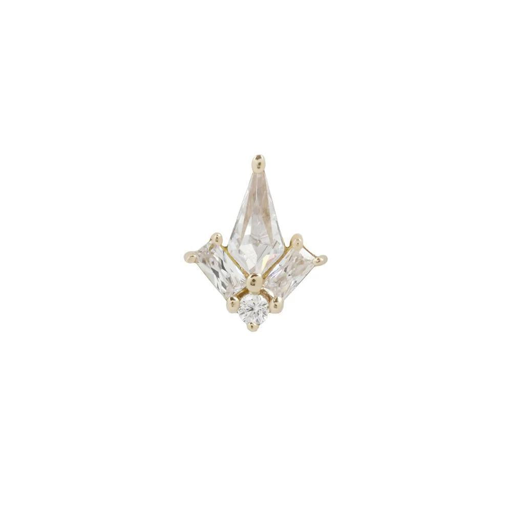 Buddha | 14k gold | L.A. Baby | Clear CZ