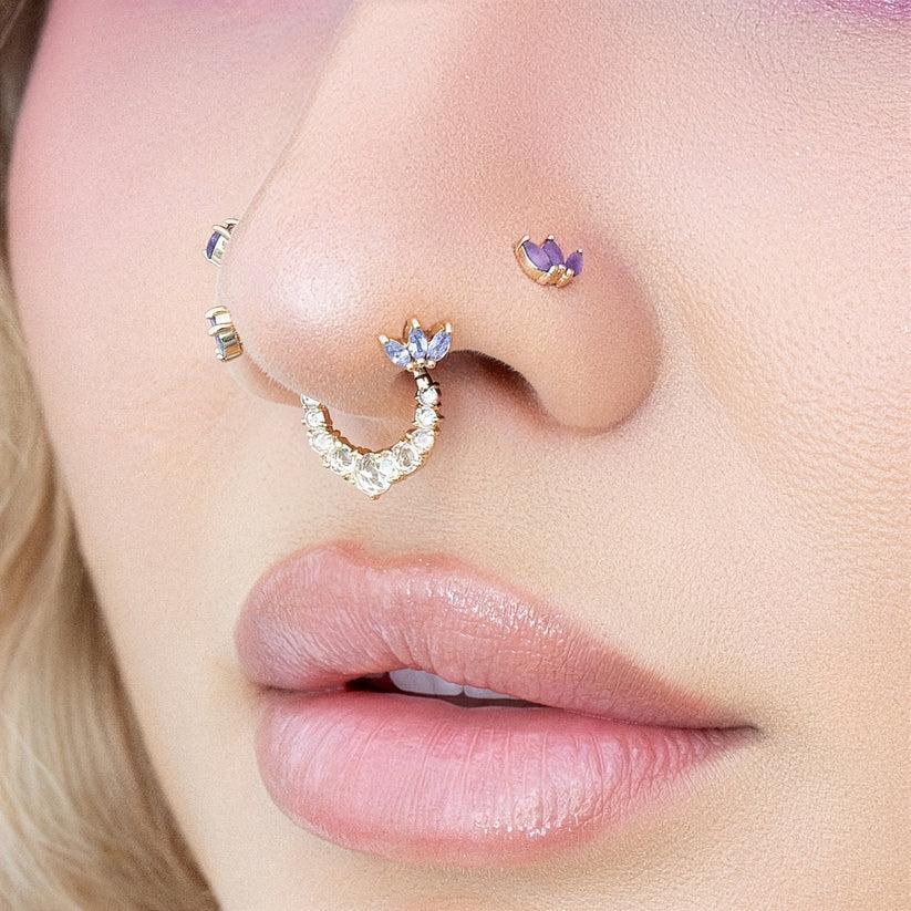 Buddha | 14k Gold | Moet Mini Threadless End | Tanzanite