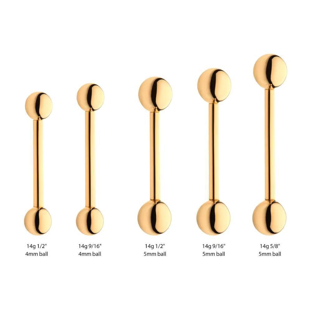 Invictus | 14k gold | 14g Internally Threaded Barbell