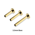 Invictus | 14k gold | Internally Threaded Labret Base