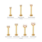 Invictus | 14k gold | Prong Set Labret | CZ