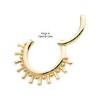 Invictus | 14k gold | 11-Spike Edge Hinged Segment Clicker