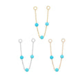Buddha | 14k gold | 3 Bead Chain | Turquoise
