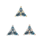 Buddha | 14k gold | 3 Little Pears | London Blue Topaz