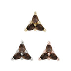 Buddha | 14k gold | 3 Little Pears | Smoky Quartz