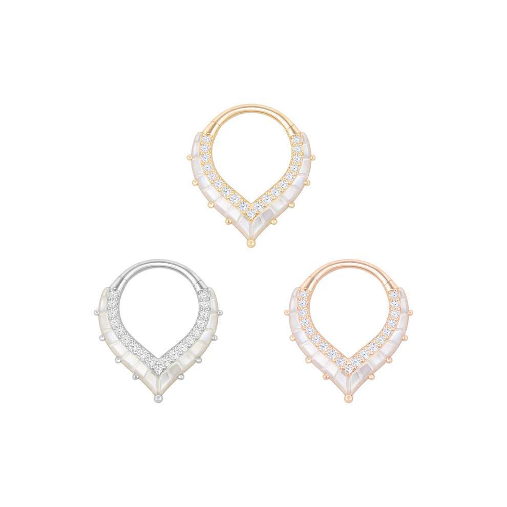 Buddha | 14k gold | Arise Clicker | Mother of Pearl + CZ