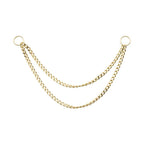 Invictus | 14k gold | 2 Tier Curb Chain with Ring