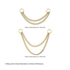 Invictus | 14k gold | 2 Tier Curb Chain with Ring