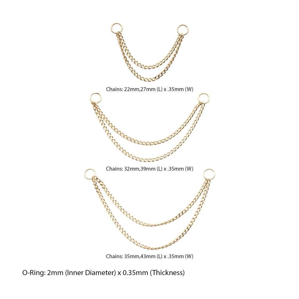 Invictus | 14k gold | 2 Tier Curb Chain with Ring
