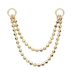 Invictus | 14k gold | 2- Tier Bead Chain with Rings