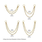 Invictus | 14k gold | 2- Tier Bead Chain with Rings