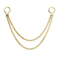 Invictus | 14k gold | 2- Tier Box Chain with Rings