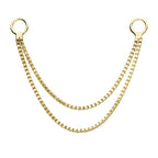 Invictus | 14k gold | 2- Tier Box Chain with Rings