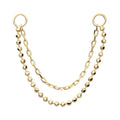 Invictus | 14k gold | 2-Tier Bead and Link Chain with Rings