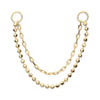 Invictus | 14k gold | 2-Tier Bead and Link Chain with Rings