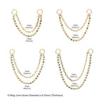 Invictus | 14k gold | 2-Tier Bead and Link Chain with Rings