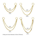 Invictus | 14k gold | 2-Tier Box and Link Chain with Rings