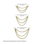 Invictus | 14k gold | 3 Tier Curb Chain with 2 Rings