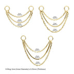 Invictus | 14k gold | 3-Tier Box and Link Chain with Rings
