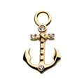 Invictus | 14k gold | Anchor Charm | CZ
